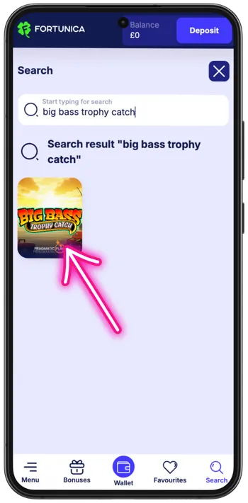 Big Bass Trophy Catch Slot in casino search results